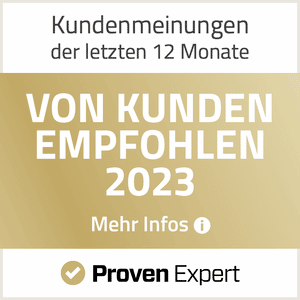 Proven Expert - von Kunden empfohlen 2023
